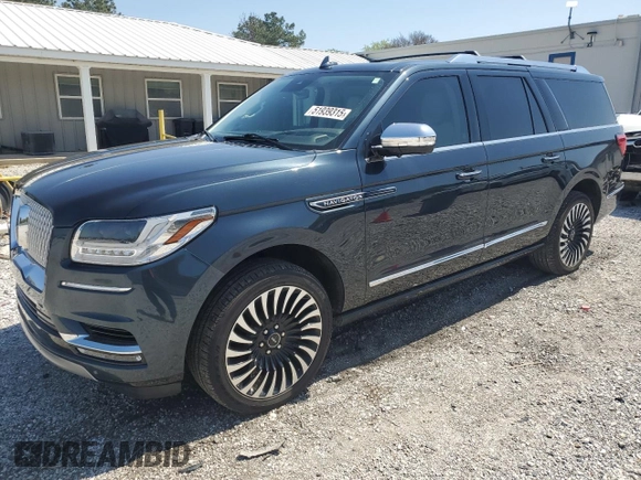 2021 Lincoln Navigator Black Label z VIN 5LMJJ3TT9MEL16717, wystawiony jako Copart lot #51939315 z przebiegiem 56 137 mil mil oraz Szkoda całkowita • Salvage title. Historia ofert i sprzedaży dostępna na DreamBid. Obrazek 1.
