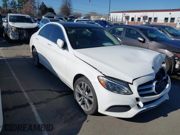 2018 Mercedes-Benz C 300 with VIN 55SWF4KB9JU244987, listed as a IAAI auction lot 41747698 with 99,959 mi miles and . Bid and sale history available at carsss.com. Image 1.