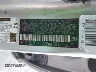 2007 Toyota Prius with VIN JTDKB20U173248185, listed as a IAAI auction lot 42021752 with 407,347 mi miles. Bid and sale history available at carsss.com. Image 9.