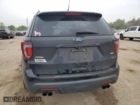2019 Ford Explorer Sport z VIN 1FM5K8GT8KGA85349, wystawiony jako Copart lot #60400925 z przebiegiem 125 765 mil mil oraz Szkoda całkowita • Salvage title. Historia ofert i sprzedaży dostępna na DreamBid. Obrazek 6.