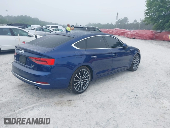 2018 Audi A5 Sportback Premium Plus with VIN WAUBNCF51JA010348, listed as a IAAI auction lot 42158517 with 78,731 mi miles and . Bid and sale history available at DreamBid. Image 4.