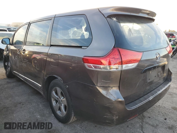 2012 Toyota Sienna with VIN 5TDZK3DC5CS276747, listed as a Copart auction lot 86114954 with 0 mi miles and Salvage Title. Bid and sale history available at carsss.com. Image 2.