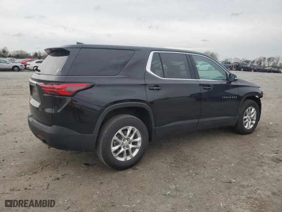 2023 Chevrolet Traverse LS with VIN 1GNERFKW2PJ269158, listed as a Copart auction lot 50383185 with 23,590 mi miles and Salvage Title. Bid and sale history available at carsss.com. Image 3.