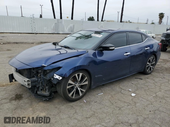2018 Nissan Maxima SV z VIN 1N4AA6AP5JC375629, wystawiony jako Copart lot #53332135 z przebiegiem 135 372 mil mil oraz Szkoda całkowita • Salvage title. Historia ofert i sprzedaży dostępna na DreamBid. Obrazek 1.