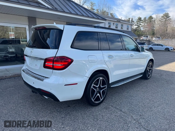 2019 Mercedes-Benz GLS 550 with VIN 4JGDF7DE4KB222512, listed as a Copart auction lot 54090065 with 38,005 mi miles and Salvage title. Bid and sale history available at DreamBid. Image 4.