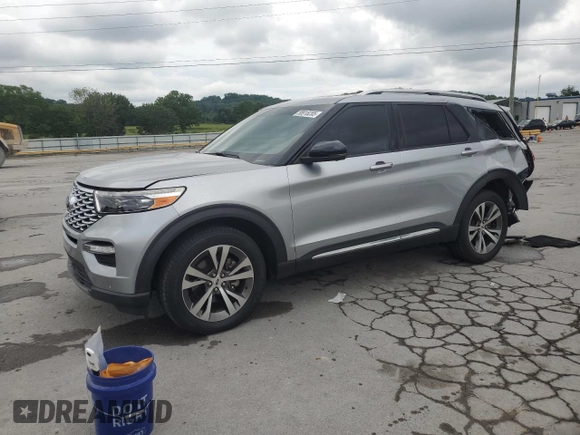 2020 Ford Explorer Platinum with VIN 1FM5K8HC9LGA43773, listed as a Copart auction lot 58918285 with 114,897 mi miles and Salvage title. Bid and sale history available at DreamBid. Image 1.