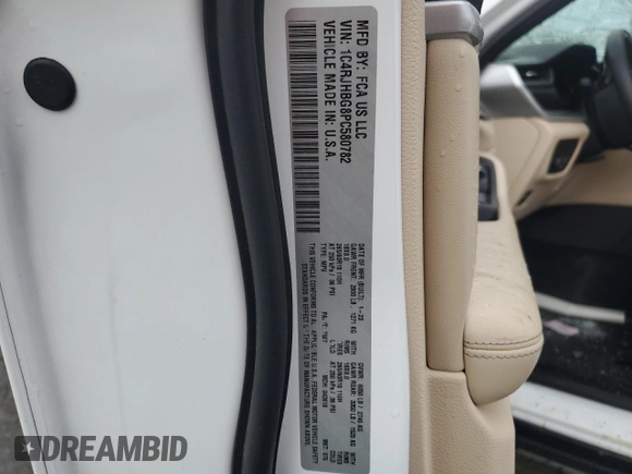 2023 Jeep Grand Cherokee Limited with VIN 1C4RJHBG8PC580782, listed as a Copart auction lot 59262215 with Not provided miles and Salvage title. Bid and sale history available at DreamBid. Image 13.
