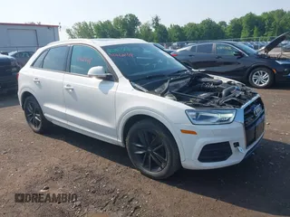 2017 Audi Q3 Premium with VIN WA1ECCFS7HR009402, listed as a IAAI auction lot 42462248 with 46,536 mi miles and . Bid and sale history available at DreamBid. Image 1.