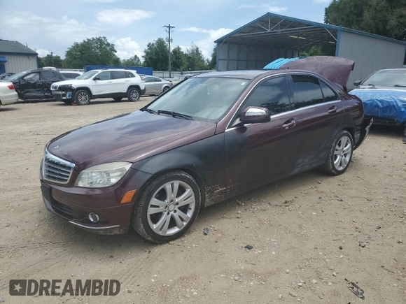 2009 Mercedes-Benz C 300 Sport with VIN WDDGF54X29R083494, listed as a Copart auction lot 58584005 with 189,716 mi miles and Salvage title. Bid and sale history available at DreamBid. Image 1.