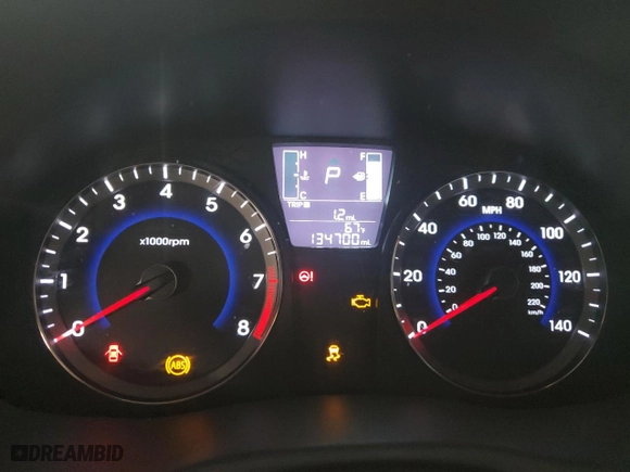 2015 Hyundai Accent GLS with VIN KMHCT4AE2FU912051, listed as a Copart auction lot 51855855 with 134,700 mi miles and Clean Title. Bid and sale history available at carsss.com. Image 9.
