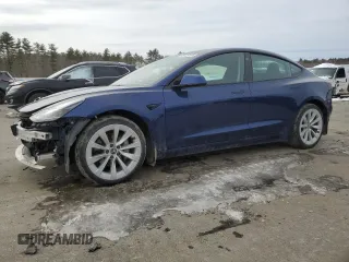 2022 Tesla Model 3 Long Range with VIN 5YJ3E1EB6NF190460, listed as a Copart auction lot 46476165 with 65,312 mi miles and Salvage Title. Bid and sale history available at carsss.com. Image 1.