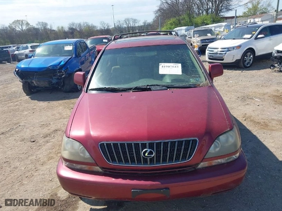 1999 Lexus RX 300 Luxury SUV with VIN JT6HF10U0X0076717, listed as a IAAI auction lot 41907043 with NaN miles. Bid and sale history available at carsss.com. Image 6.