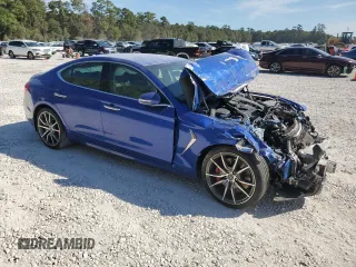 2019 Genesis G70 3.3T Advanced with VIN KMTG54LE7KU015008, listed as a Copart auction lot 76293874 with 0 mi miles and Salvage Title. Bid and sale history available at carsss.com. Image 4.