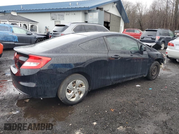 2013 Honda Civic Cpe LX with VIN 2HGFG3B57DH513135, listed as a Copart auction lot 45701564 with 276,418 mi miles and Salvage Title. Bid and sale history available at carsss.com. Image 3.