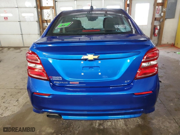 2017 Chevrolet Sonic LT with VIN 1G1JD5SB6H4103389, listed as a Copart auction lot 44377245 with 79,731 mi miles and Salvage Title. Bid and sale history available at carsss.com. Image 6.