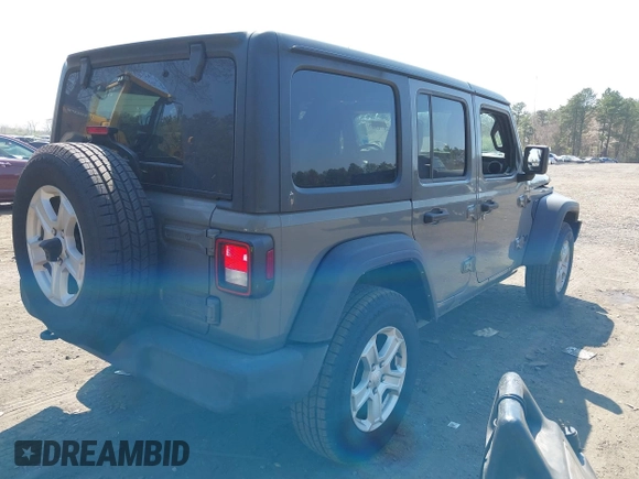2021 Jeep Wrangler Unlimited Willys with VIN 1C4HJXDN4MW703859, listed as a IAAI auction lot 42071327 with 27,027 mi miles and . Bid and sale history available at DreamBid. Image 4.