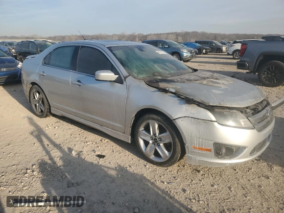 2012 Ford Fusion SPORT with VIN 3FAHP0KC9CR243452, listed as a Copart auction lot 48718135 with 0 mi miles and Salvage Title. Bid and sale history available at carsss.com. Image 4.