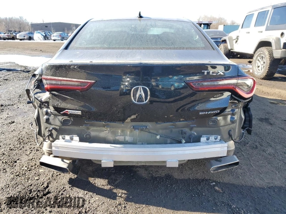 2023 Acura TLX w/A-Spec Package with VIN 19UUB6F52PA003747, listed as a Copart auction lot 42118235 with 0 mi miles and Salvage Title. Bid and sale history available at carsss.com. Image 6.