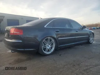 2009 Audi A8 4.2L with VIN WAUMV94E59N001610, listed as a Copart auction lot 85140274 with 116,332 mi miles and Salvage title. Bid and sale history available at DreamBid. Image 3.