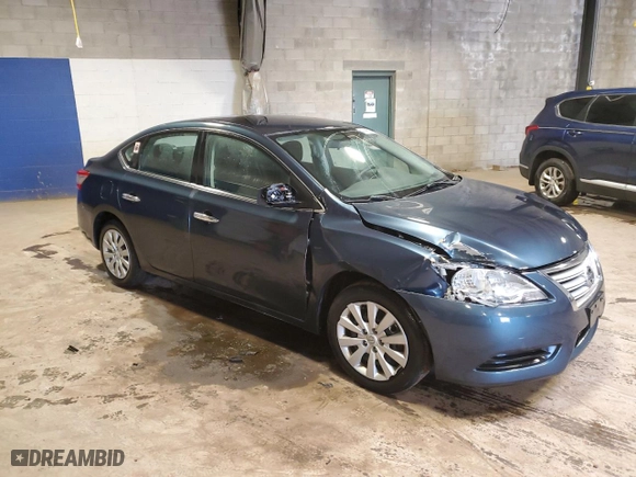 2013 Nissan Sentra SV with VIN 3N1AB7APXDL742100, listed as a Copart auction lot 49485505 with 144,173 mi miles and Salvage Title. Bid and sale history available at carsss.com. Image 4.