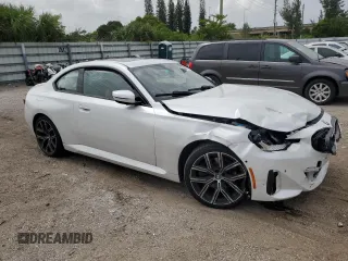 2023 BMW 2 Series 230i with VIN 3MW23CM08P8D79161, listed as a Copart auction lot 61766784 with 24,475 mi miles and Salvage Title. Bid and sale history available at carsss.com. Image 4.