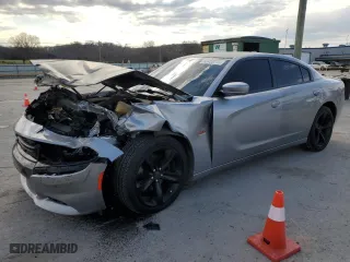 2016 Dodge Charger R/T with VIN 2C3CDXCT5GH350170, listed as a Copart auction lot 50453245 with 76,763 mi miles and Salvage Title. Bid and sale history available at carsss.com. Image 1.