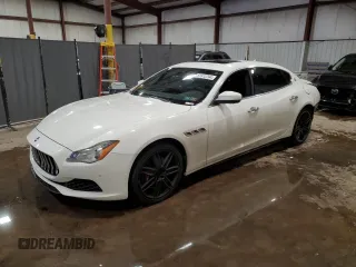 2017 Maserati Quattroporte S Q4 z VIN ZAM56RRA5H1232681, wystawiony jako Copart lot #87413794 z przebiegiem 104 325 mil mil oraz Szkoda całkowita • Salvage title. Historia ofert i sprzedaży dostępna na DreamBid. Obrazek 1.