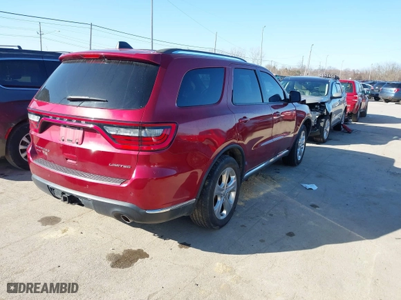 2014 Dodge Durango Limited with VIN 1C4RDJDG0EC563435, listed as a IAAI auction lot 41790657 with 93,110 mi miles. Bid and sale history available at carsss.com. Image 4.