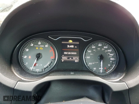 2016 Audi S3 Premium Plus with VIN WAUB1GFF2G1100760, listed as a Copart auction lot 64130253 with 96,962 mi miles. Bid and sale history available at carsss.com. Image 9.