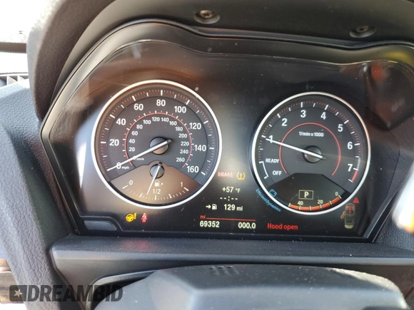 2016 BMW 2 Series M235i with VIN WBA1M1C58GV394704, listed as a Copart auction lot 46926065 with 69,352 mi miles and Salvage Title. Bid and sale history available at carsss.com. Image 9.