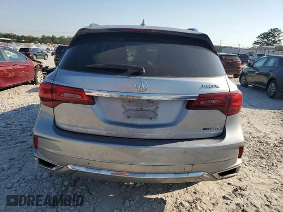2017 Acura MDX Sport Hybrid w/Advance Pkg with VIN 5FRYD7H75HB002114, listed as a Copart auction lot 73378684 with 120,752 mi miles and Salvage Title. Bid and sale history available at carsss.com. Image 6.