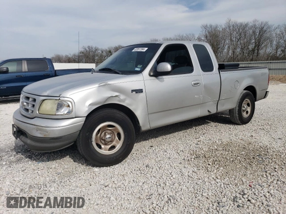 2002 Ford F-150 XL with VIN 1FTRX17282NA63790, listed as a Copart auction lot 42057394 with 158,054 mi miles and Salvage Title. Bid and sale history available at carsss.com. Image 1.