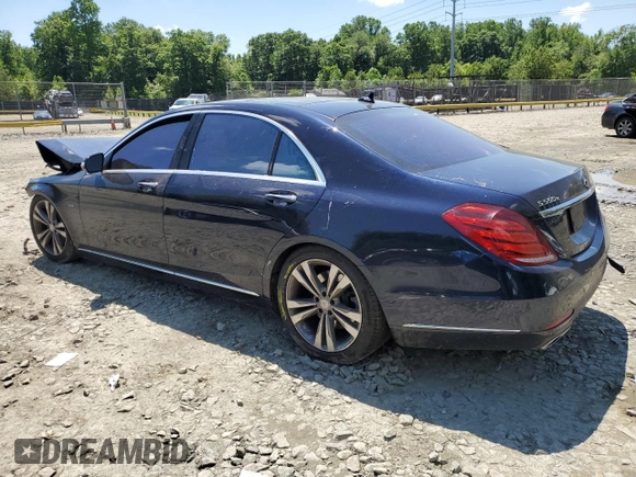 2017 Mercedes-Benz S 550e with VIN WDDUG6DB7HA289255, listed as a Copart auction lot 55859504 with 50,433 mi miles and Salvage Title. Bid and sale history available at DreamBid. Image 2.
