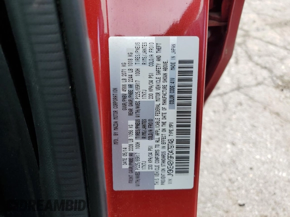 2015 Mazda CX-5 Sport with VIN JM3KE4BY9F0479748, listed as a Copart auction lot 58847805 with 122,698 mi miles and Salvage title. Bid and sale history available at DreamBid. Image 14.