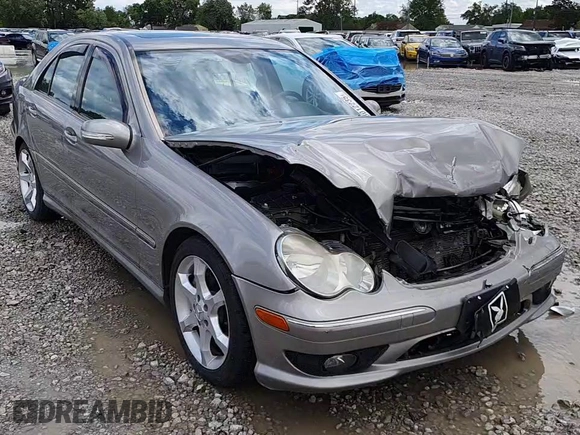 2007 Mercedes-Benz C 230 Sport with VIN WDBRF52H77E026905, listed as a Copart auction lot 58012235 with 148,975 mi miles and Salvage title. Bid and sale history available at DreamBid. Image 13.