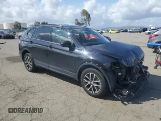 2021 Volkswagen Tiguan S with VIN 3VV1B7AX3MM016927, listed as a Copart auction lot 51351865 with 43,594 mi miles and Salvage title. Bid and sale history available at DreamBid. Image 4.