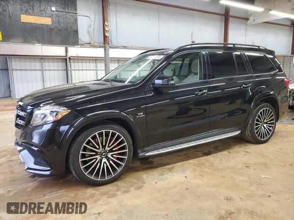 2017 Mercedes-Benz GLS with VIN 4JGDF7FE5HA918226, listed as a Copart auction lot 84388874 with 56,633 mi miles and Salvage Title. Bid and sale history available at carsss.com. Image 1.