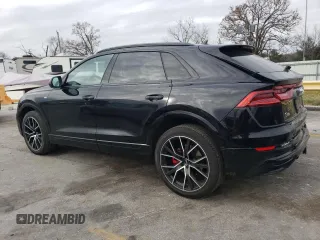 2020 Audi Q8 Premium Plus with VIN WA1EVAF1XLD001273, listed as a Copart auction lot 84743164 with 78,025 mi miles and Salvage title. Bid and sale history available at DreamBid. Image 2.
