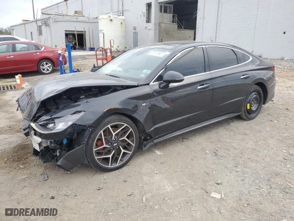 2021 Hyundai Sonata N Line with VIN 5NPEK4JC8MH124655, listed as a Copart auction lot 52017045 with 31,914 mi miles and Clean Title. Bid and sale history available at carsss.com. Image 1.