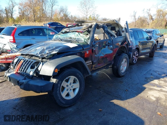 2017 Jeep Wrangler Sport with VIN 1C4GJWAG9HL567022, listed as a IAAI auction lot 40900310 with 81,196 mi miles and . Bid and sale history available at DreamBid. Image 2.