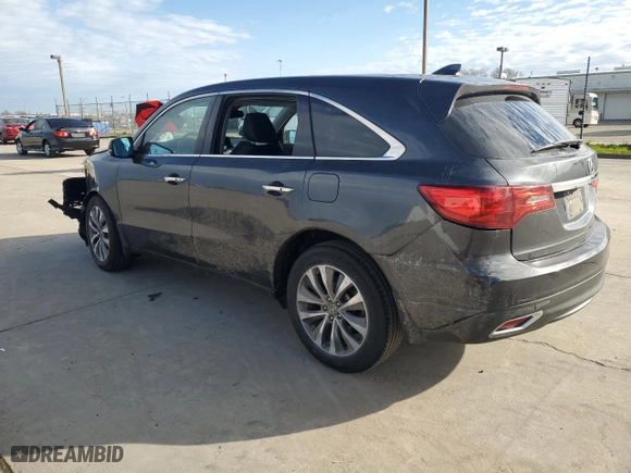 2015 Acura MDX Tech Pkg with VIN 5FRYD3H40FB005188, listed as a Copart auction lot 46135825 with 109,534 mi miles and Salvage Title. Bid and sale history available at carsss.com. Image 2.