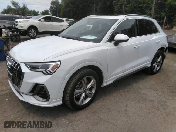 2022 Audi Q3 S line Premium Plus with VIN WA1EECF31N1045258, listed as a IAAI auction lot 42299558 with 19,332 mi miles and . Bid and sale history available at DreamBid. Image 17.