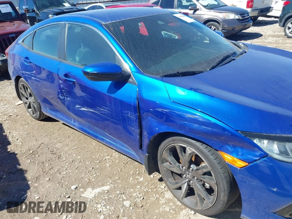 2019 Honda Civic Sedan Sport with VIN 2HGFC2F8XKH577032, listed as a IAAI auction lot 41688606 with 111,518 mi miles. Bid and sale history available at carsss.com. Image 6.
