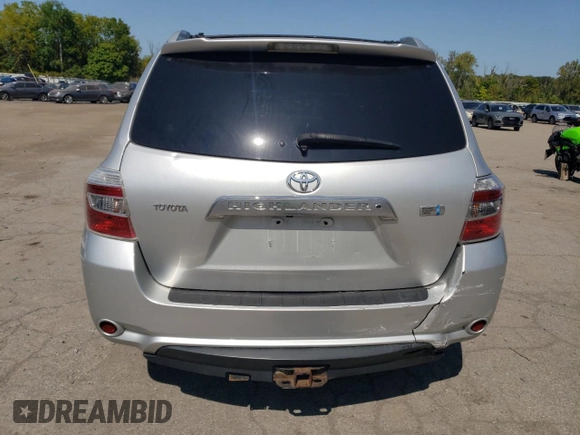 2008 Toyota Highlander Hybrid with VIN JTEEW41A482013140, listed as a Copart auction lot 70886844 with 0 mi miles and Salvage Title. Bid and sale history available at carsss.com. Image 6.