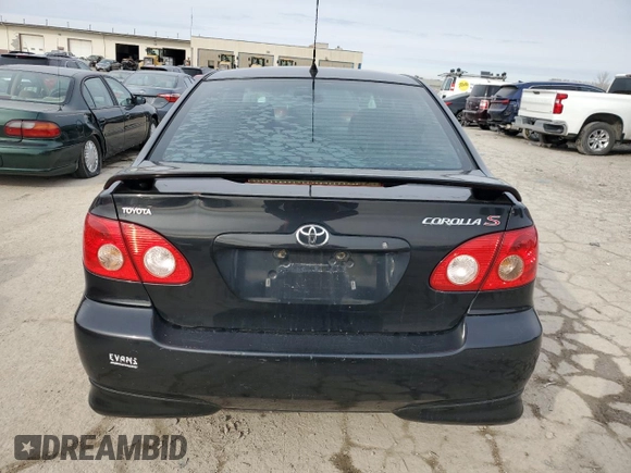 2005 Toyota Corolla CE with VIN 1NXBR32E45Z411163, listed as a Copart auction lot 44561615 with 185,479 mi miles and Salvage Title. Bid and sale history available at DreamBid. Image 6.