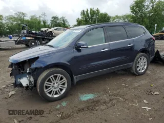 2015 Chevrolet Traverse LT with VIN 1GNKRGKD3FJ156082, listed as a Copart auction lot 56912825 with 123,875 mi miles and Salvage title. Bid and sale history available at DreamBid. Image 1.