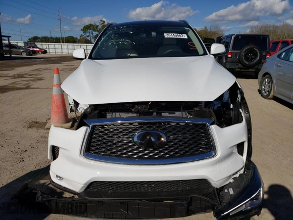 2022 Infiniti QX50 LUXE with VIN 3PCAJ5BA5NF115870, listed as a Copart auction lot 36449483 with 3,536 mi miles. Bid and sale history available at carsss.com. Image 5.