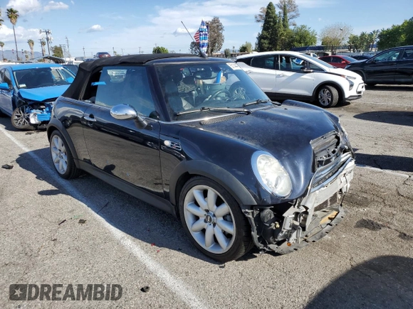 2006 MINI Convertible S with VIN WMWRH33536TK59272, listed as a Copart auction lot 51144475 with 46,024 mi miles and Salvage Title. Bid and sale history available at DreamBid. Image 4.