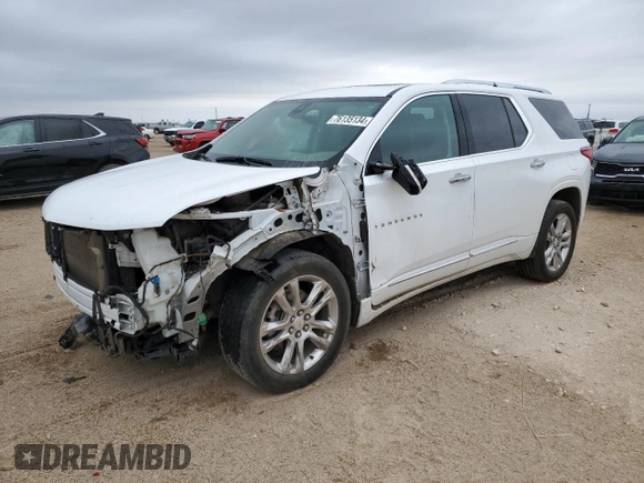 2020 Chevrolet Traverse High Country with VIN 1GNEVNKW7LJ300422, listed as a Copart auction lot 76135134 with 88,320 mi miles and Salvage Title. Bid and sale history available at carsss.com. Image 1.