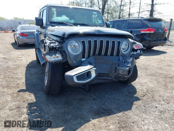 2022 Jeep Wrangler Unlimited Sahara with VIN 1C4HJXEM7NW206585, listed as a IAAI auction lot 42102516 with 10,769 mi miles and . Bid and sale history available at DreamBid. Image 6.
